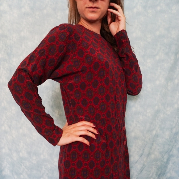 VTG Silk Dress - Picture 3 of 5